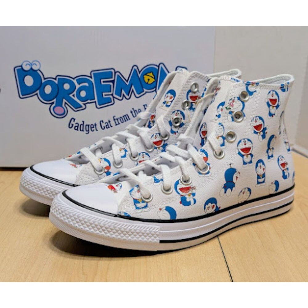 Converse Chuck Taylor All Star Doraemon Cat Robot Unisex High Top Shoes W10 NIB - Picture 4 of 15